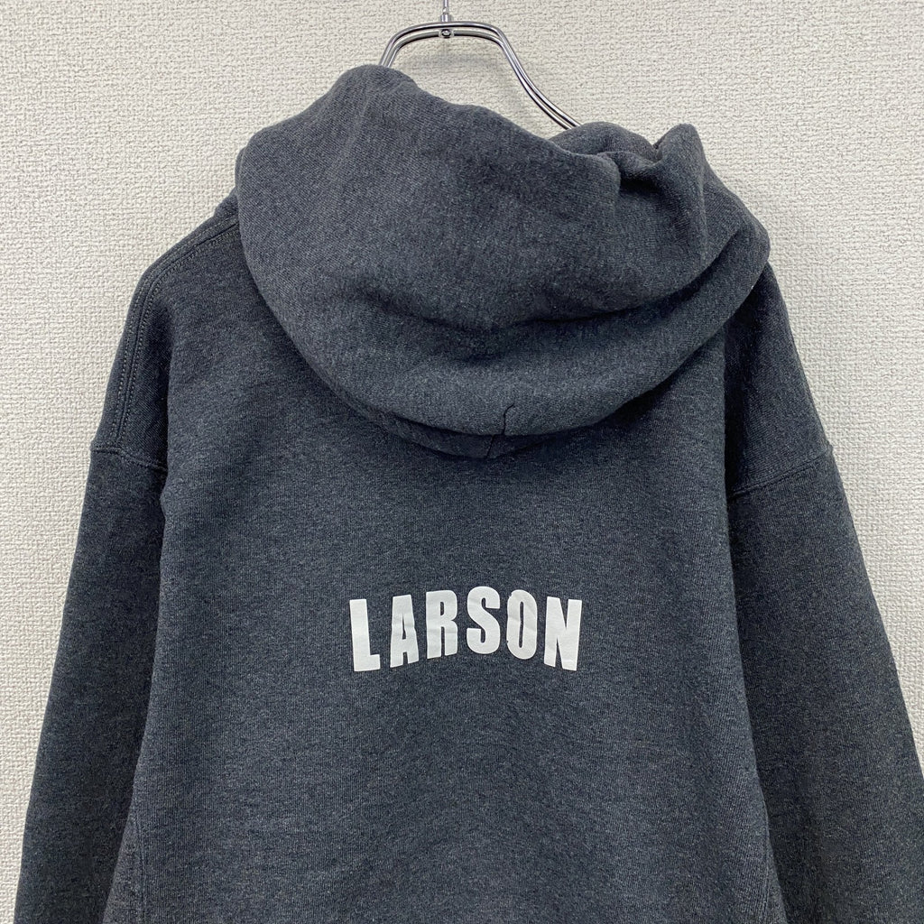 00s　RUSSELL　ラッセル　スウェットパーカー/フーディー　前V　クロスカントリー　ヴィンテージ　ダークグレー　Mサイズ　古着