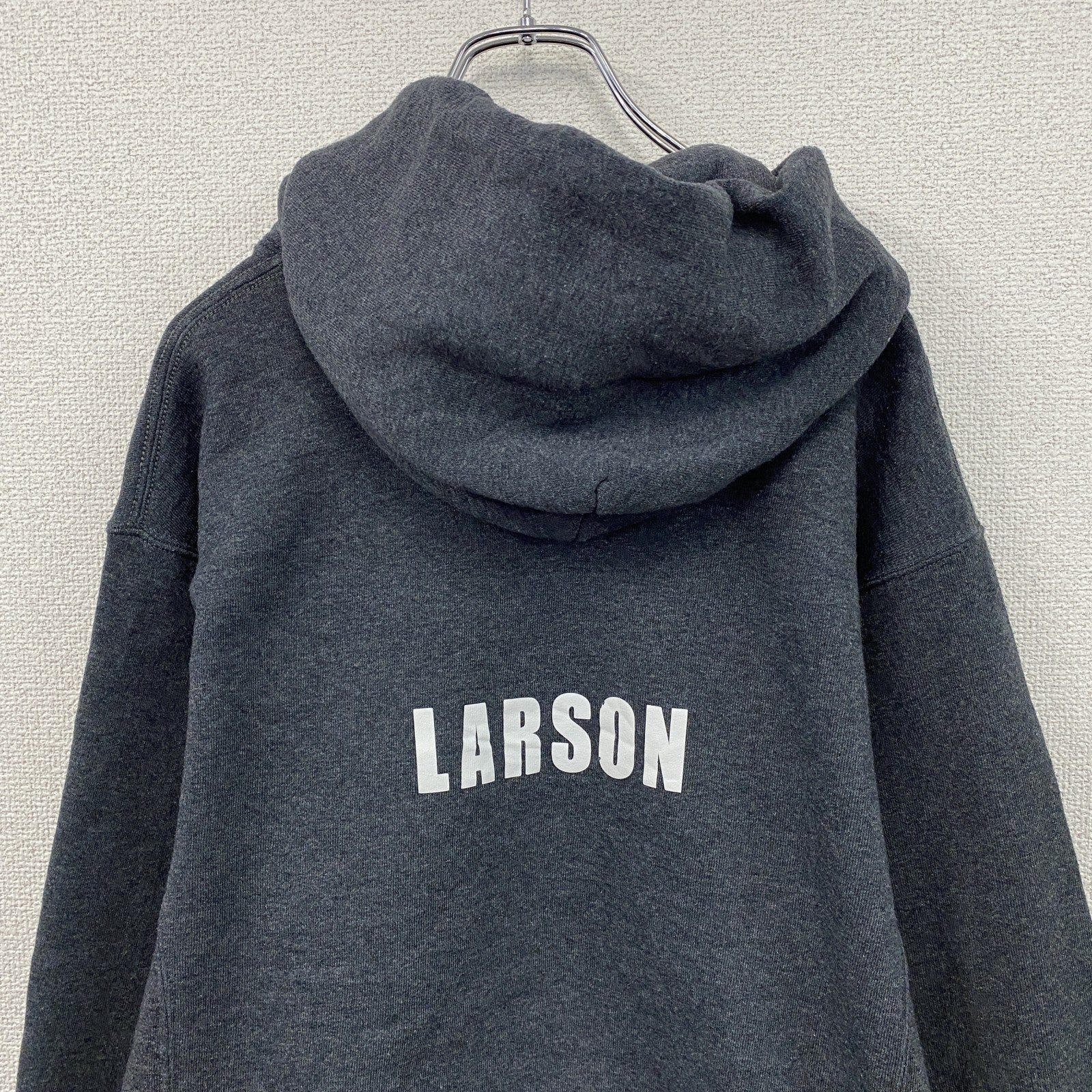 00s　RUSSELL　ラッセル　スウェットパーカー/フーディー　前V　クロスカントリー　ヴィンテージ　ダークグレー　Mサイズ　古着