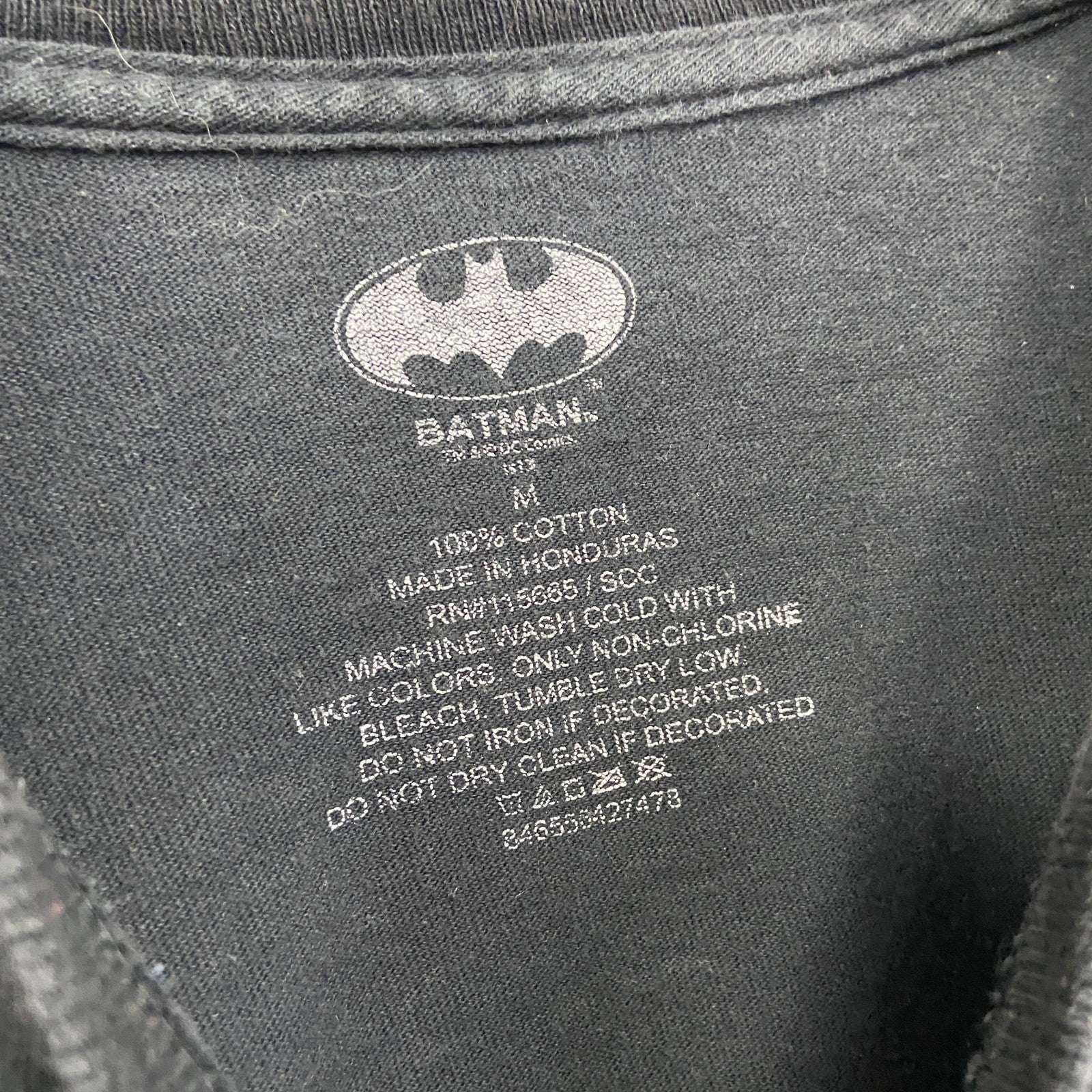 BATMAN　バットマン　DCコミック　半袖プリントアニメTシャツ　黒　ブラック　Mサイズ　古着
