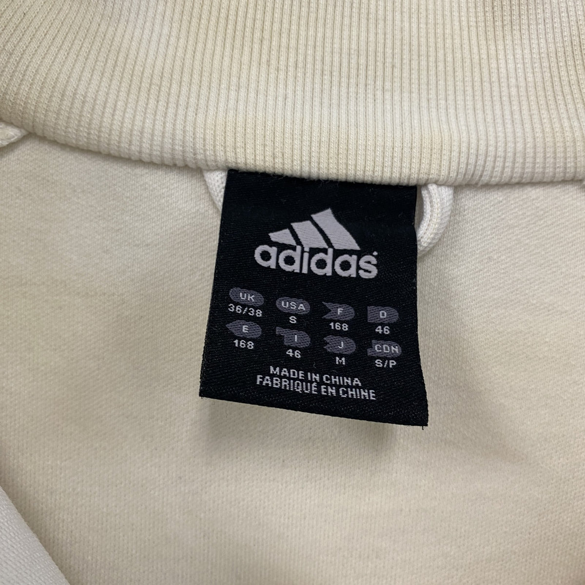 00s　adidas　アディダス　トラックジャケット/ジャージ　白　ホワイト　Mサイズ　古着