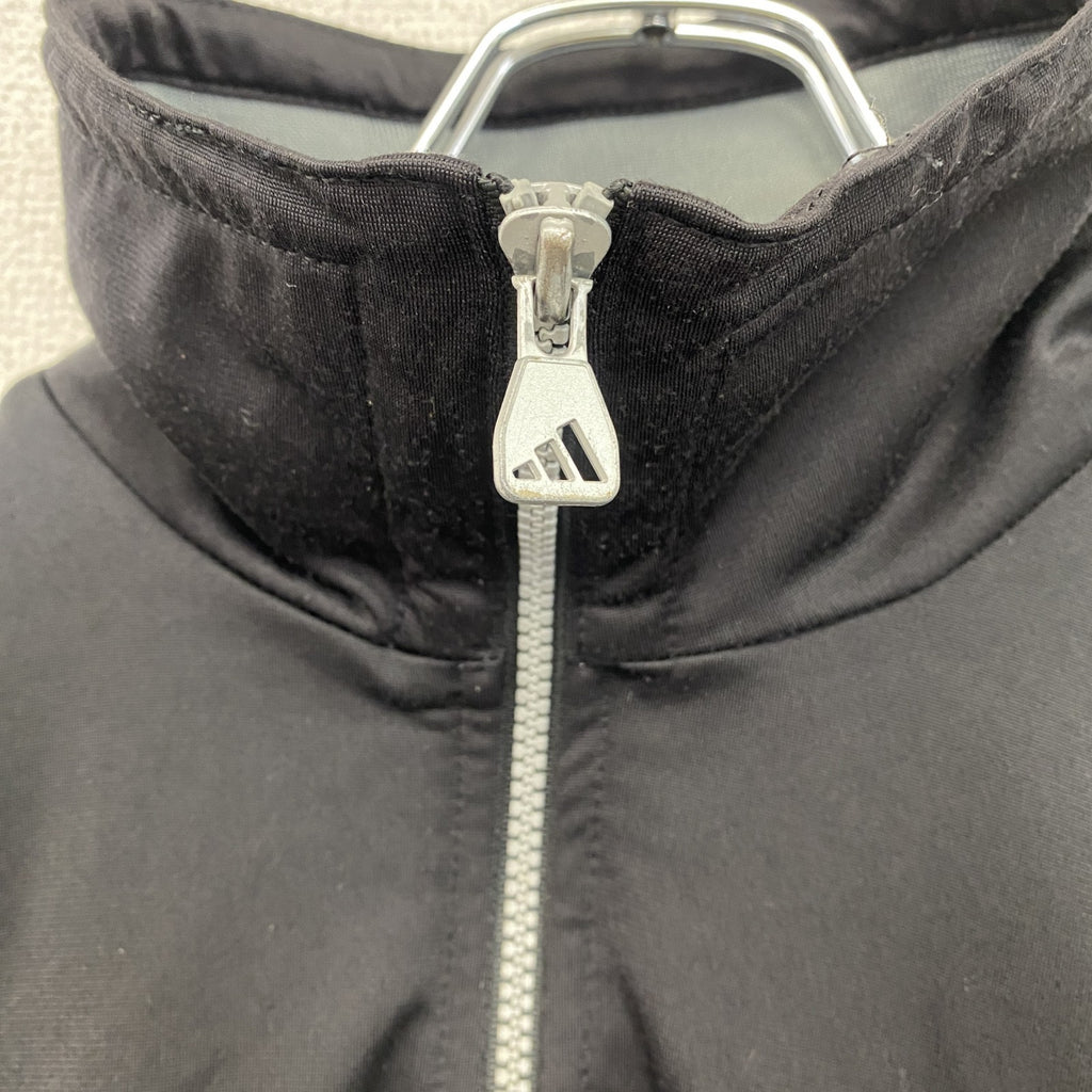 90s　adidas　アディダス　長袖トラックジャケット　フルジップジャージ　ヴィンテージ　黒　ブラック　Mサイズ　古着