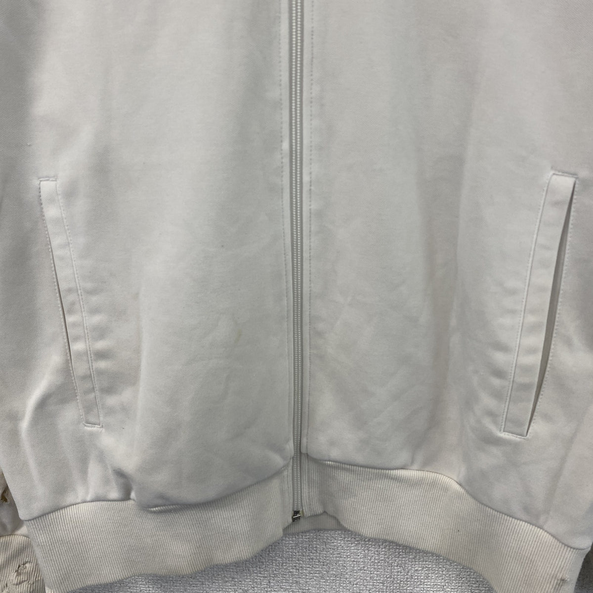 00s　adidas　アディダス　トラックジャケット/ジャージ　白　ホワイト　Mサイズ　古着