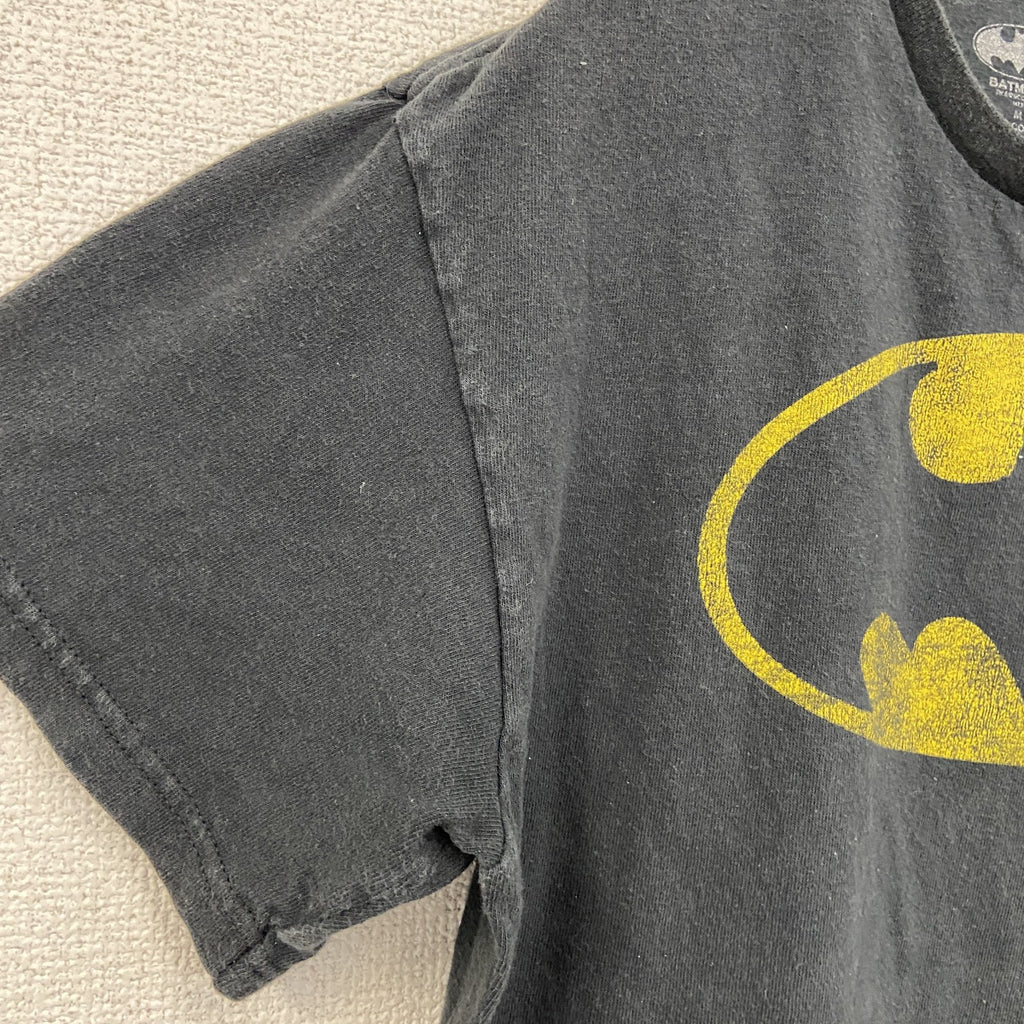 BATMAN　バットマン　DCコミック　半袖プリントアニメTシャツ　黒　ブラック　Mサイズ　古着