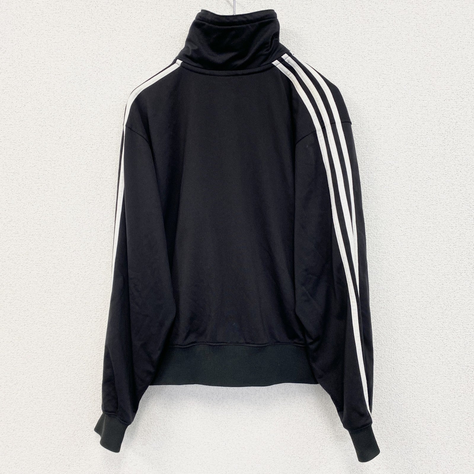 90s　adidas　アディダス　長袖トラックジャケット　フルジップジャージ　ヴィンテージ　黒　ブラック　Mサイズ　古着