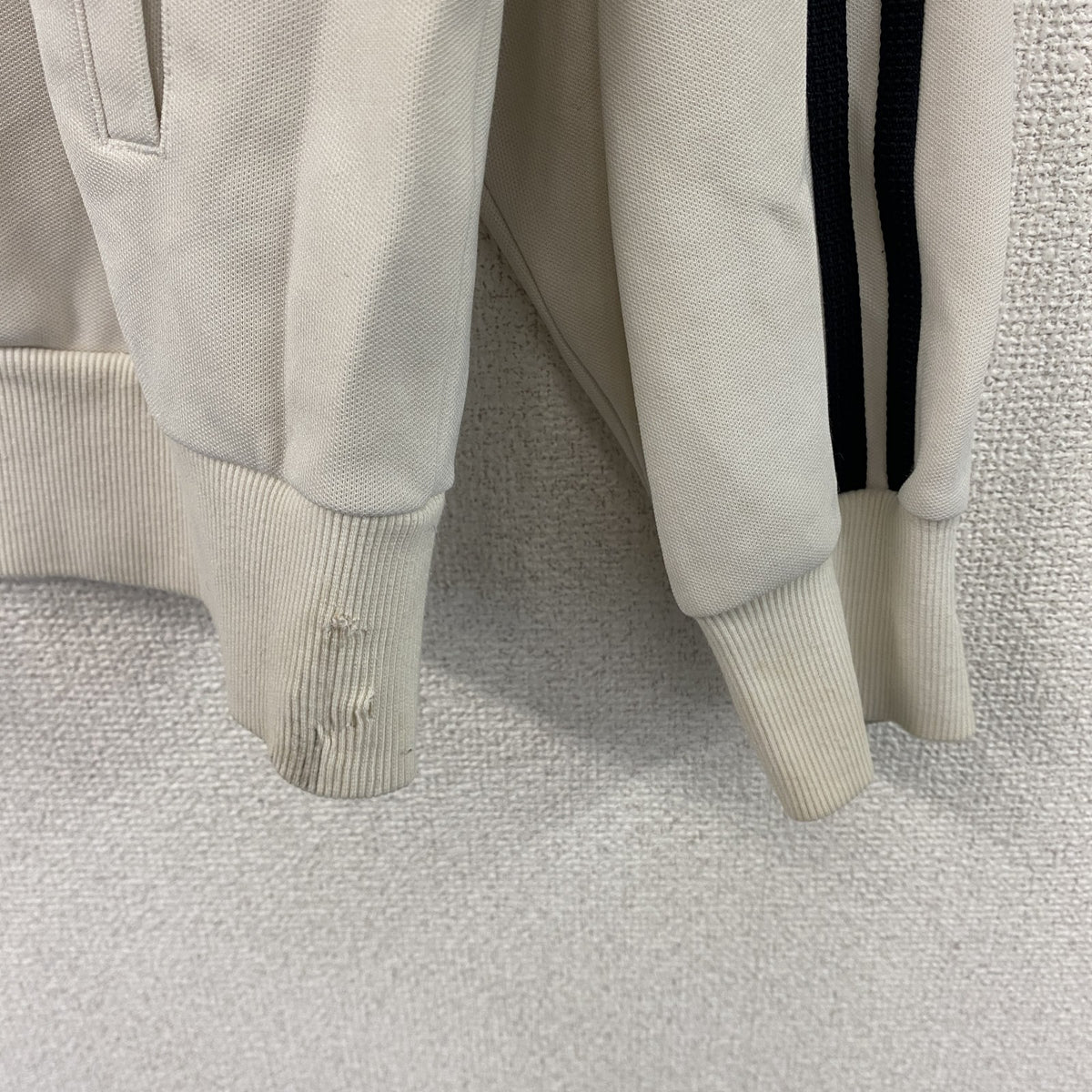 00s　adidas　アディダス　トラックジャケット/ジャージ　白　ホワイト　Mサイズ　古着