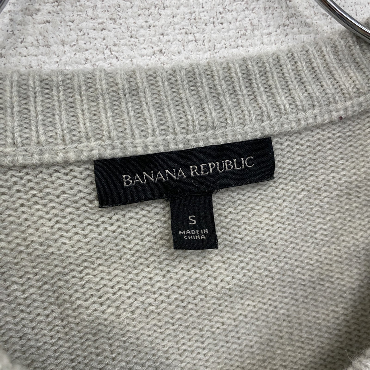 BANANA REPUBLIC　バナナリパブリック　アルパカ混ウールニットカーディガン　灰色　グレー　Sサイズ　古着