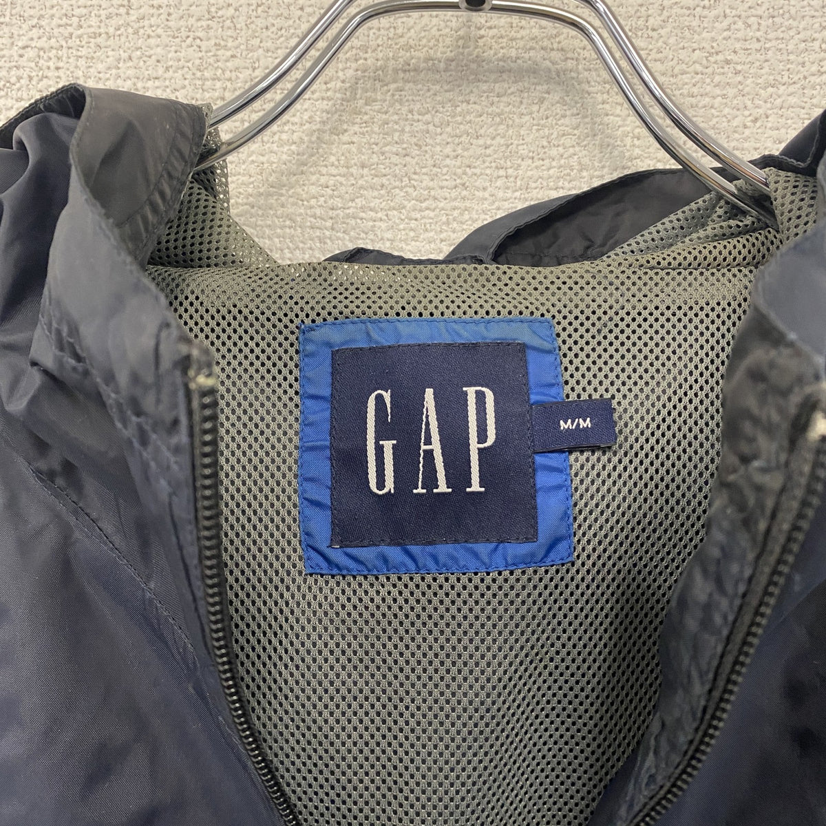 00s　Old　GAP　オールドギャップ　ナイロンジャケット　紺　ネイビー　Mサイズ ウインドブレーカー ナイロンアウター メンズ 古着