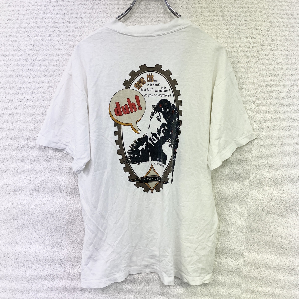 O'NEILL　オニール　半袖プリントTシャツ　白　ホワイト　Lサイズ　古着