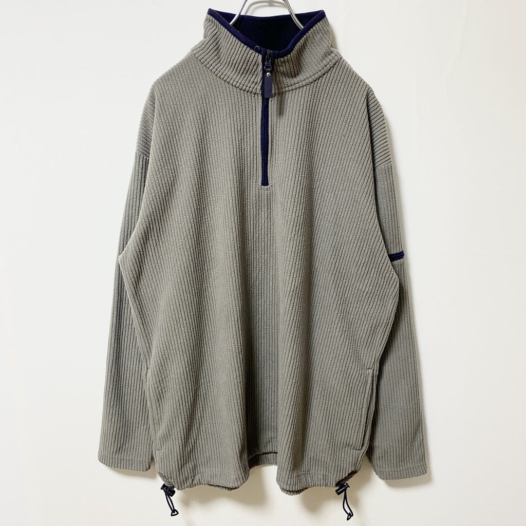 FADED GLORY　長袖ハーフジップフリースジャケット　プルオーバー　グレー　灰色　ハイネック　Mサイズ　古着