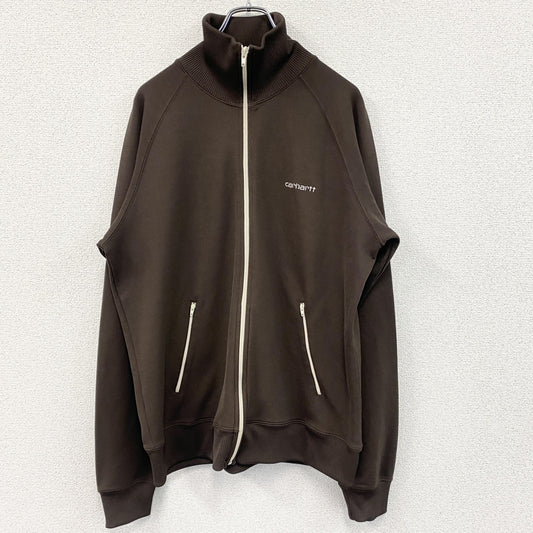 古着 used　Carhartt カーハート　長袖トラックジャケット　フルジップジャージ　茶色　ブラウン　XLサイズ