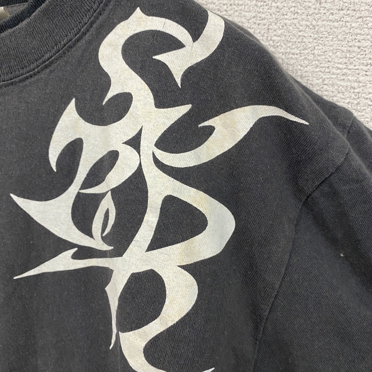 BULLET NOISE　バレットノイズ　長袖Tシャツ/ロンT　フェイクレイヤード　黒　ブラック　Mサイズ カットソー メンズ コットン 古着