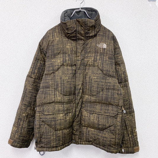THE NORTH FACE ザノースフェイス　PRODIGY PRINT DOWN JACKET　ダウンジャケット　総柄　カーキ　Sサイズ