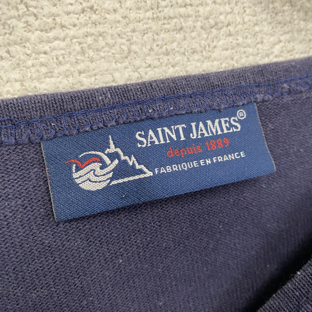 SAINT JAMES　セントジェームス　バスクシャツ　長袖Tシャツ/ロンT　紺　ネイビー　XSサイズ　古着