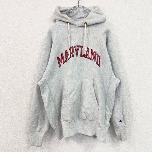 90s　champion　チャンピオン　リバースウィーブ　フーディー/スウェットパーカー　灰色　グレー　Lサイズ