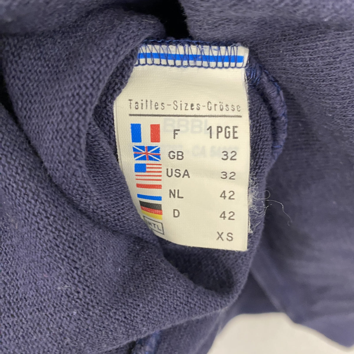 SAINT JAMES　セントジェームス　バスクシャツ　長袖Tシャツ/ロンT　紺　ネイビー　XSサイズ　古着