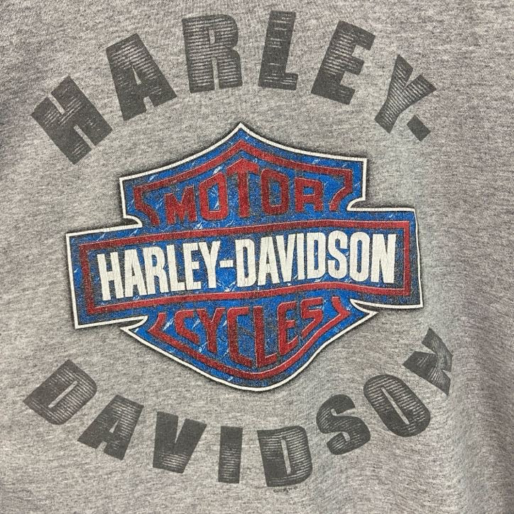 HARLEY DAVIDSON　ハーレーダビッドソン　半袖プリントTシャツ　灰色　グレー