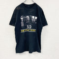 半袖プリントTシャツ　両面プリント　フットボール　黒　ブラック カットソー メンズ 古着