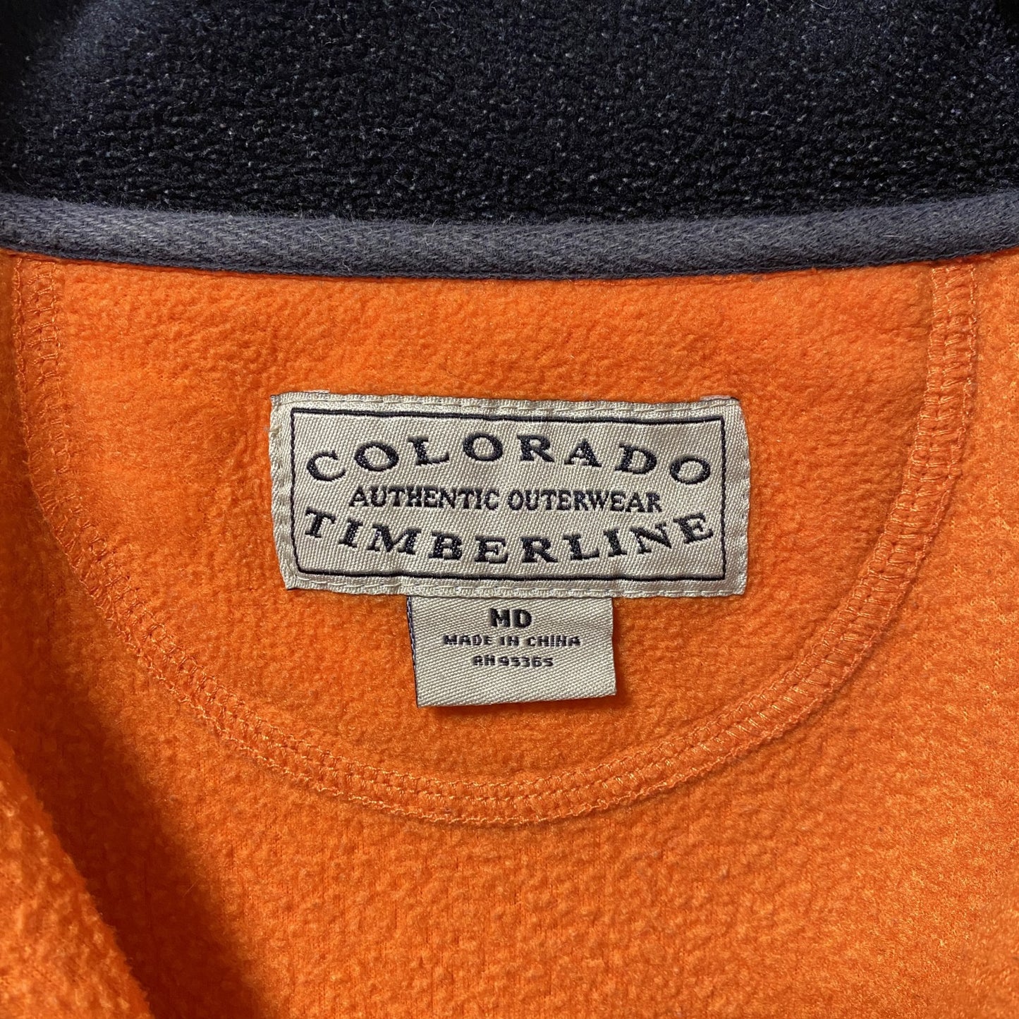 古着 used　COLORADO TIMBERLINE　長袖フリースジャケット　ワンポイント刺繍　ハイネック　オレンジ　Mサイズ