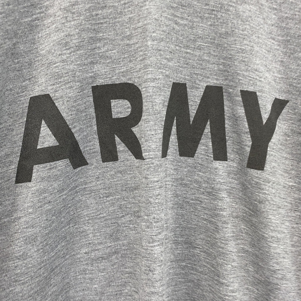 ARMY　アーミー　長袖Tシャツ/ロンT　ミリタリーTシャツ　灰色　グレー　Sサイズ　古着