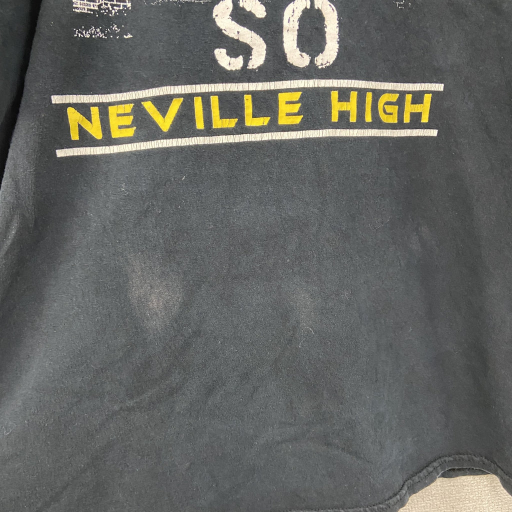 半袖プリントTシャツ　両面プリント　フットボール　黒　ブラック カットソー メンズ 古着