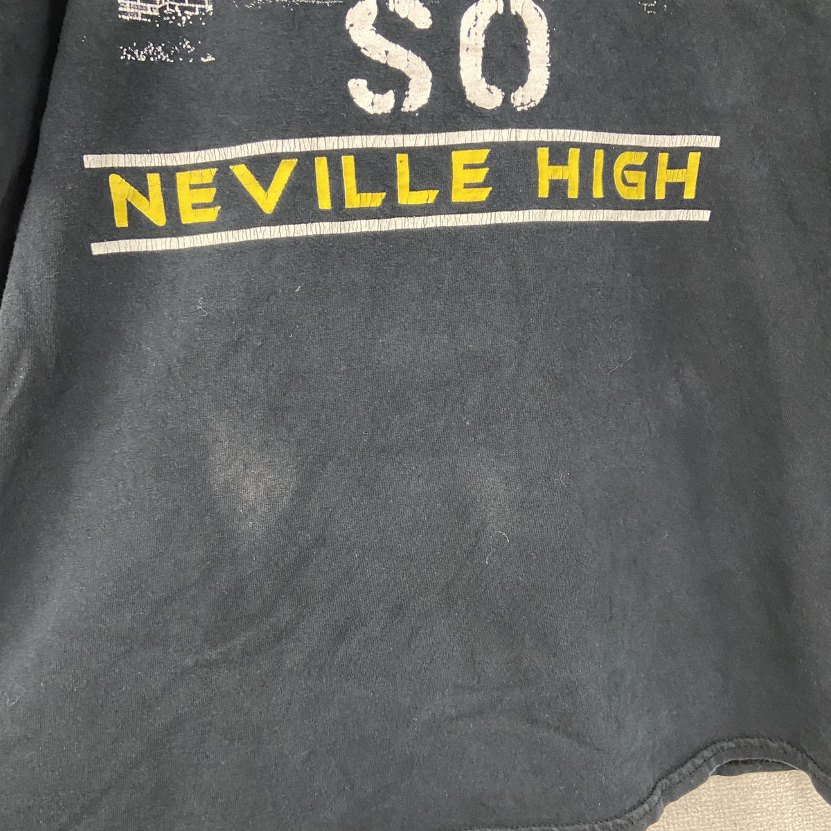 半袖プリントTシャツ　両面プリント　フットボール　黒　ブラック カットソー メンズ 古着
