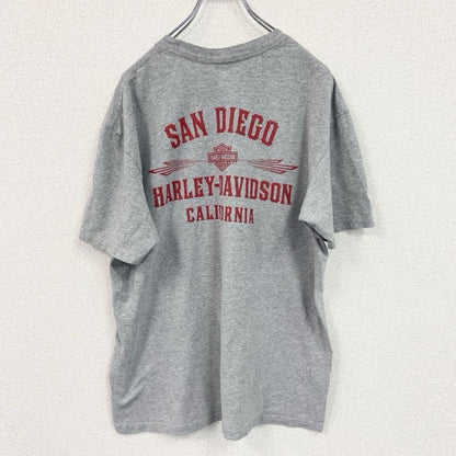 HARLEY DAVIDSON　ハーレーダビッドソン　半袖プリントTシャツ　灰色　グレー