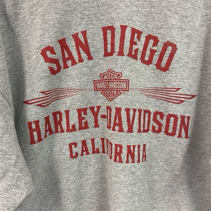 HARLEY DAVIDSON　ハーレーダビッドソン　半袖プリントTシャツ　灰色　グレー