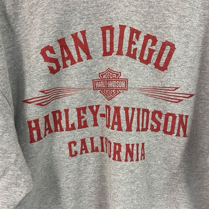 HARLEY DAVIDSON　ハーレーダビッドソン　半袖プリントTシャツ　灰色　グレー
