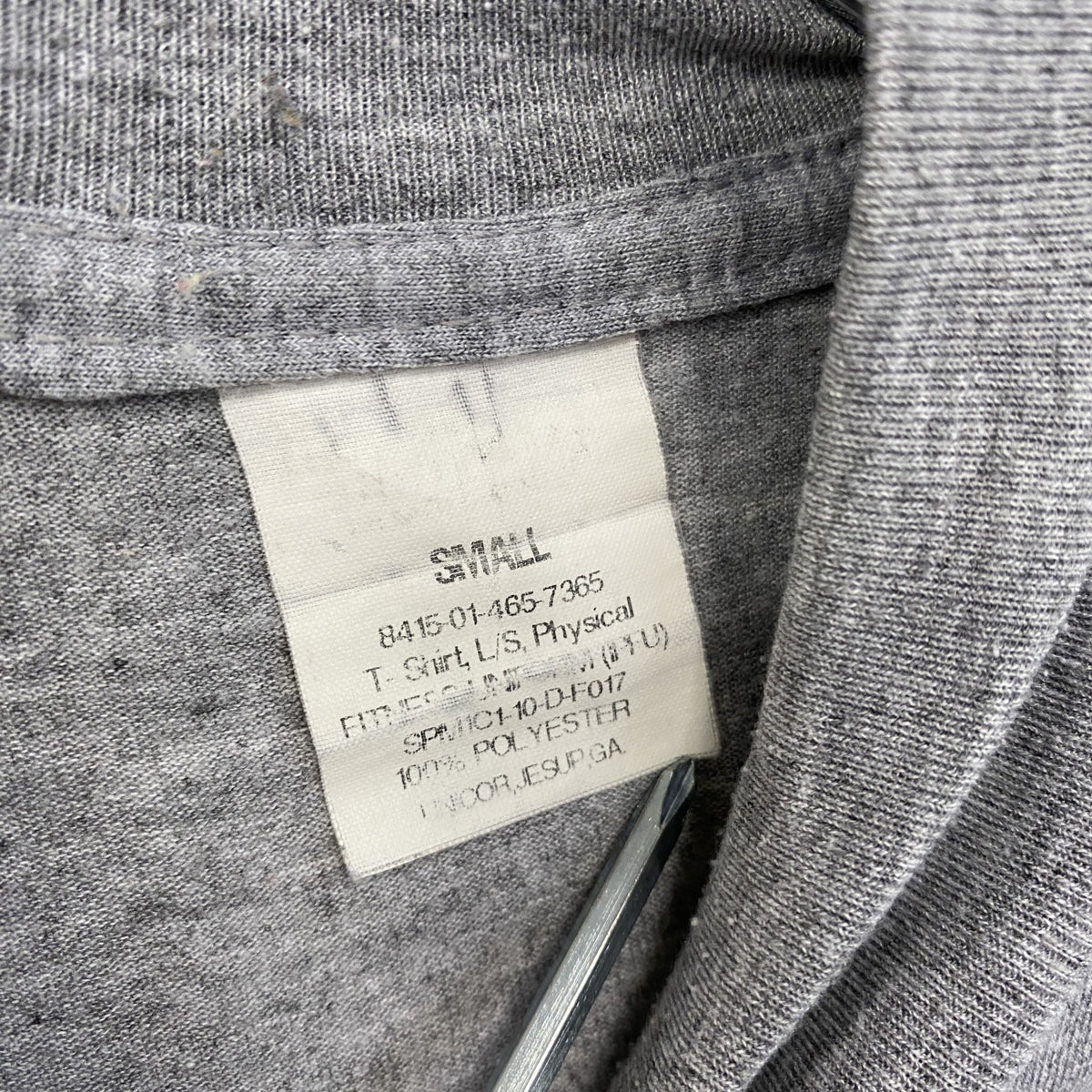 ARMY　アーミー　長袖Tシャツ/ロンT　ミリタリーTシャツ　灰色　グレー　Sサイズ　古着