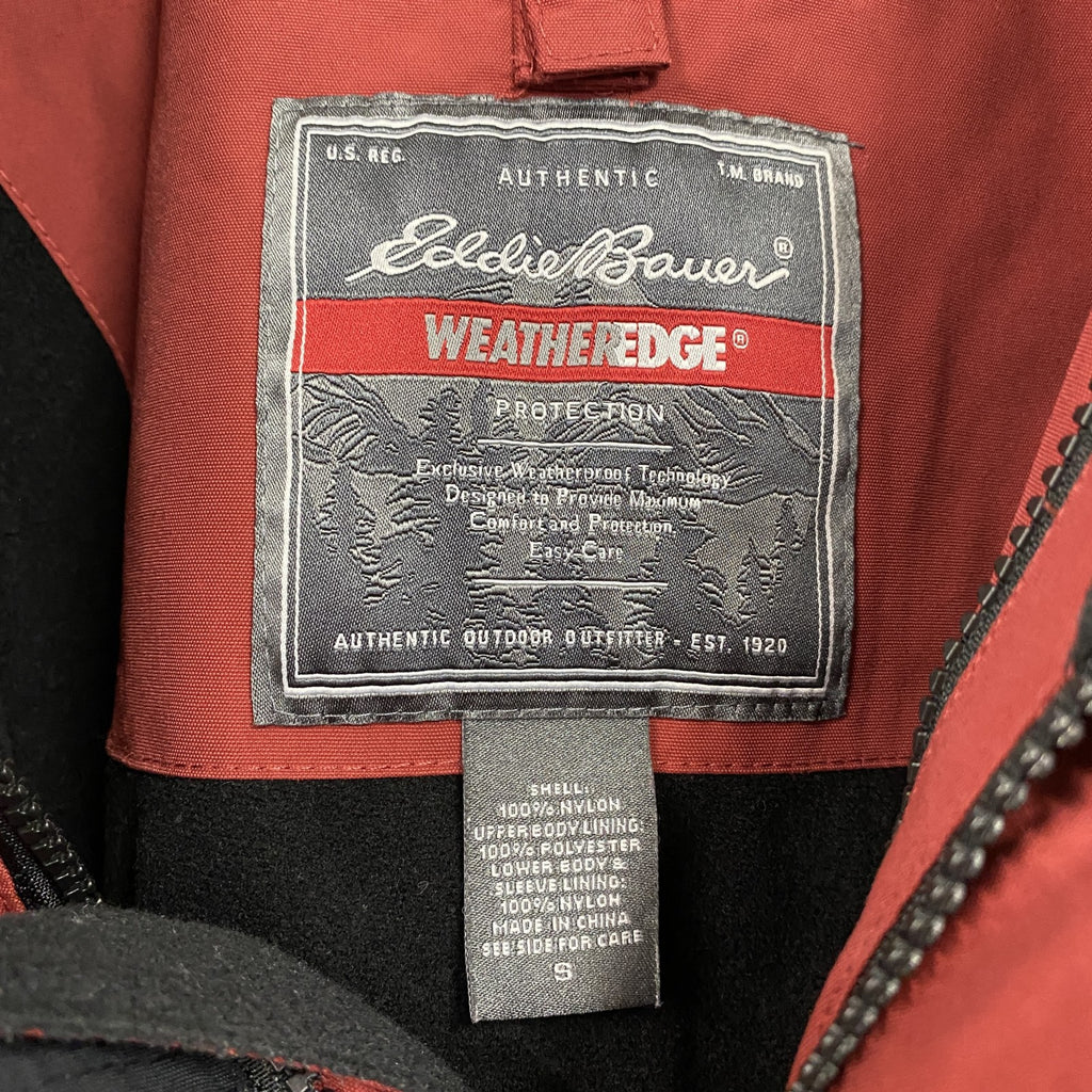 ～00s　Eddie Bauer　エディーバウアー　マウンテンパーカー　赤　レッド　黒　ブラック　Sサイズ　古着