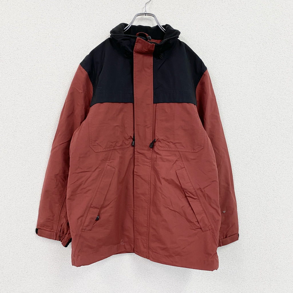 ～00s　Eddie Bauer　エディーバウアー　マウンテンパーカー　赤　レッド　黒　ブラック　Sサイズ　古着