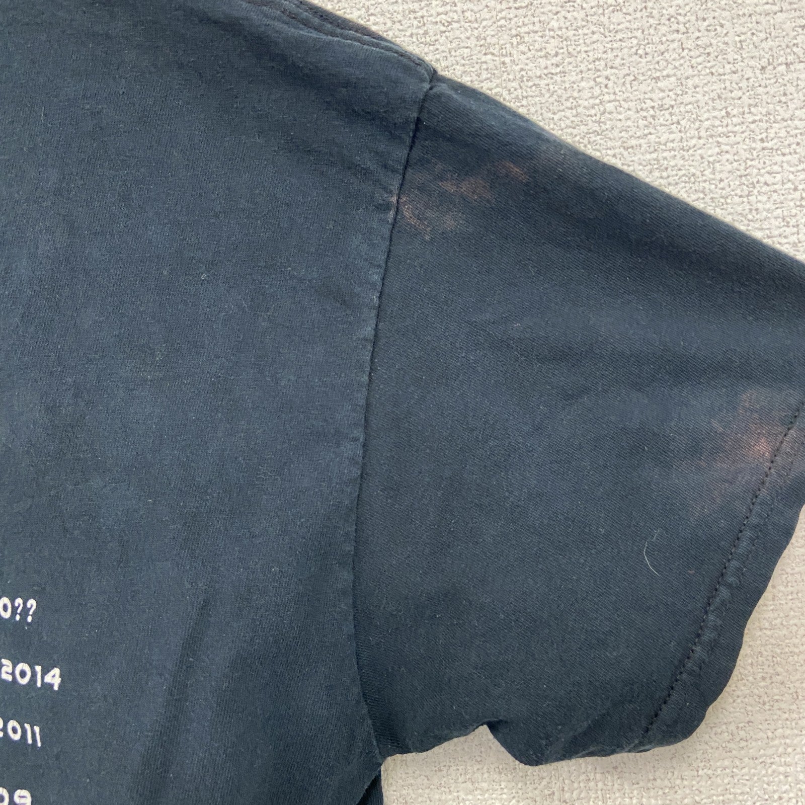 半袖プリントTシャツ　両面プリント　フットボール　黒　ブラック カットソー メンズ 古着