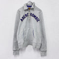 ABERCROMBIE＆FITCH　アバクロンビー＆フィッチ　ハーフジップスウェット　グレー　灰色　Mサイズ　古着