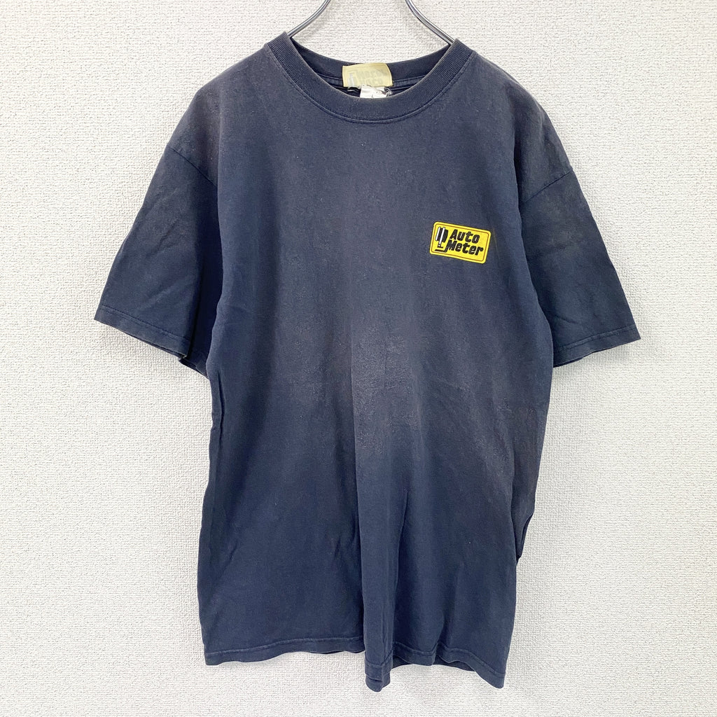 NOBBY COMPANY　ノビーカンパニー　半袖プリントTシャツ　紺　ネイビー　Lサイズ カットソー メンズ コットン 古着