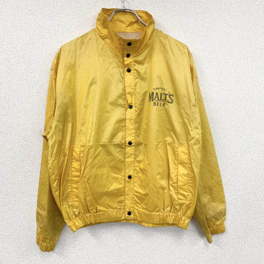 SUNTORY　サントリー　モルツビール　コーチジャケット　フルボタンナイロンジャケット　黄色　イエロー