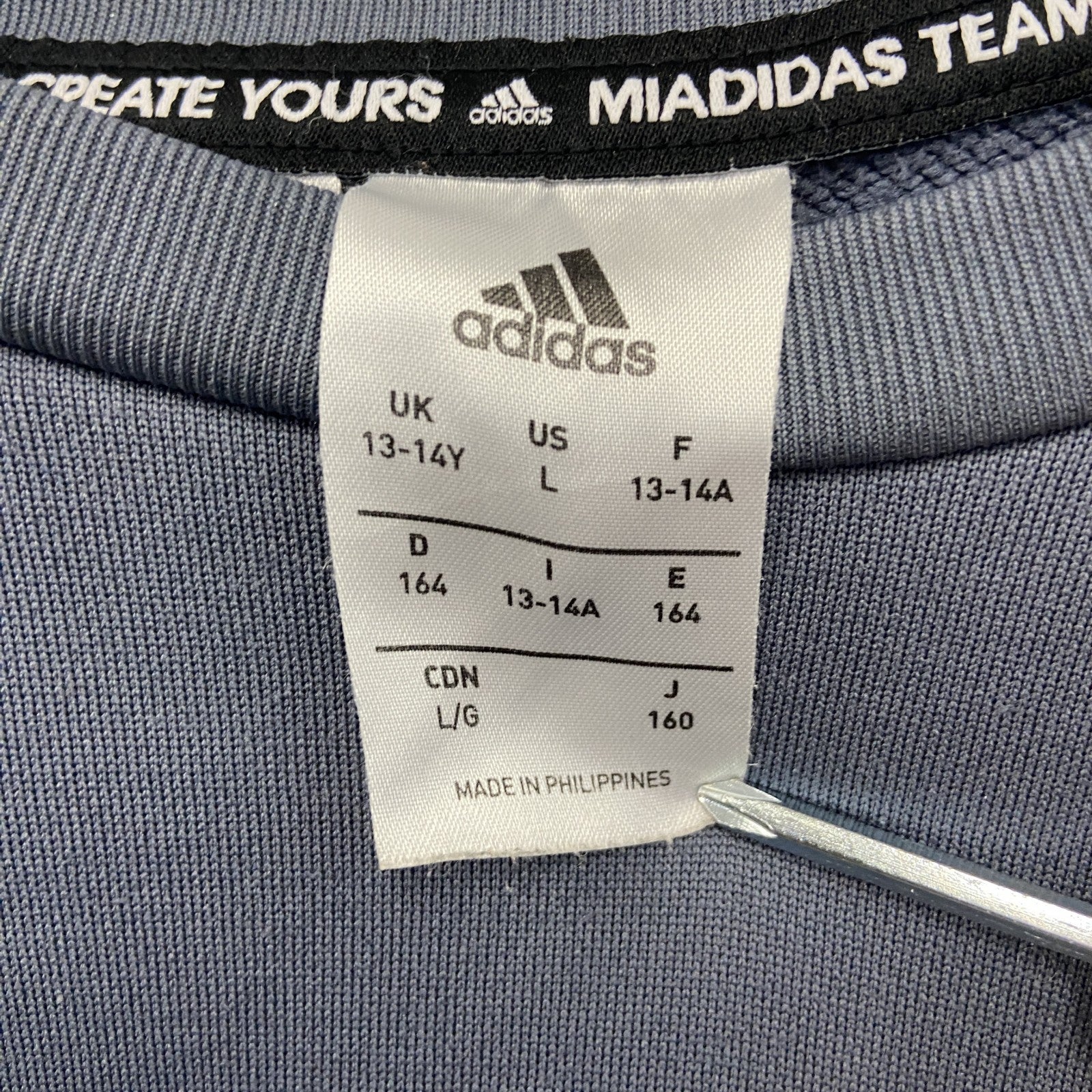 adidas　アディダス　スウェット/トレーナー　ダークグレー　160サイズ　古着
