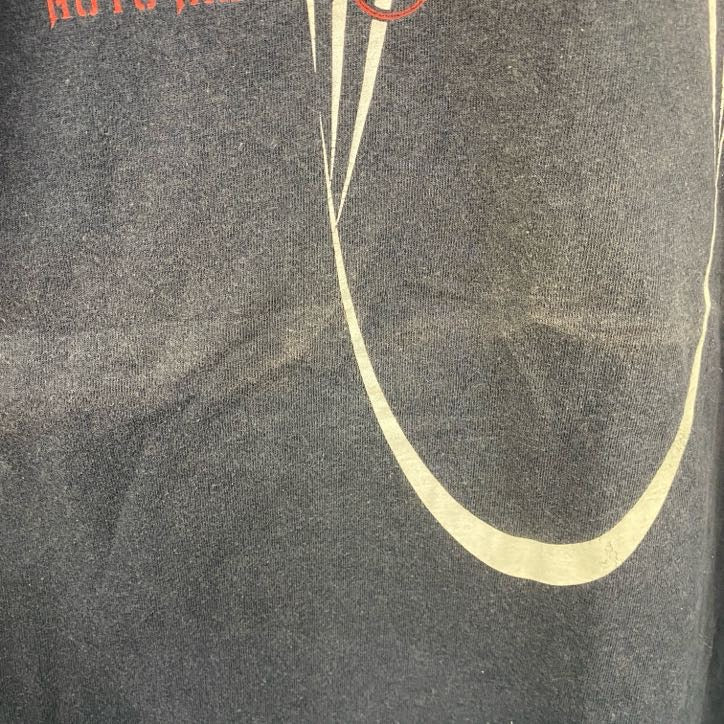 NOBBY COMPANY　ノビーカンパニー　半袖プリントTシャツ　紺　ネイビー　Lサイズ カットソー メンズ コットン 古着