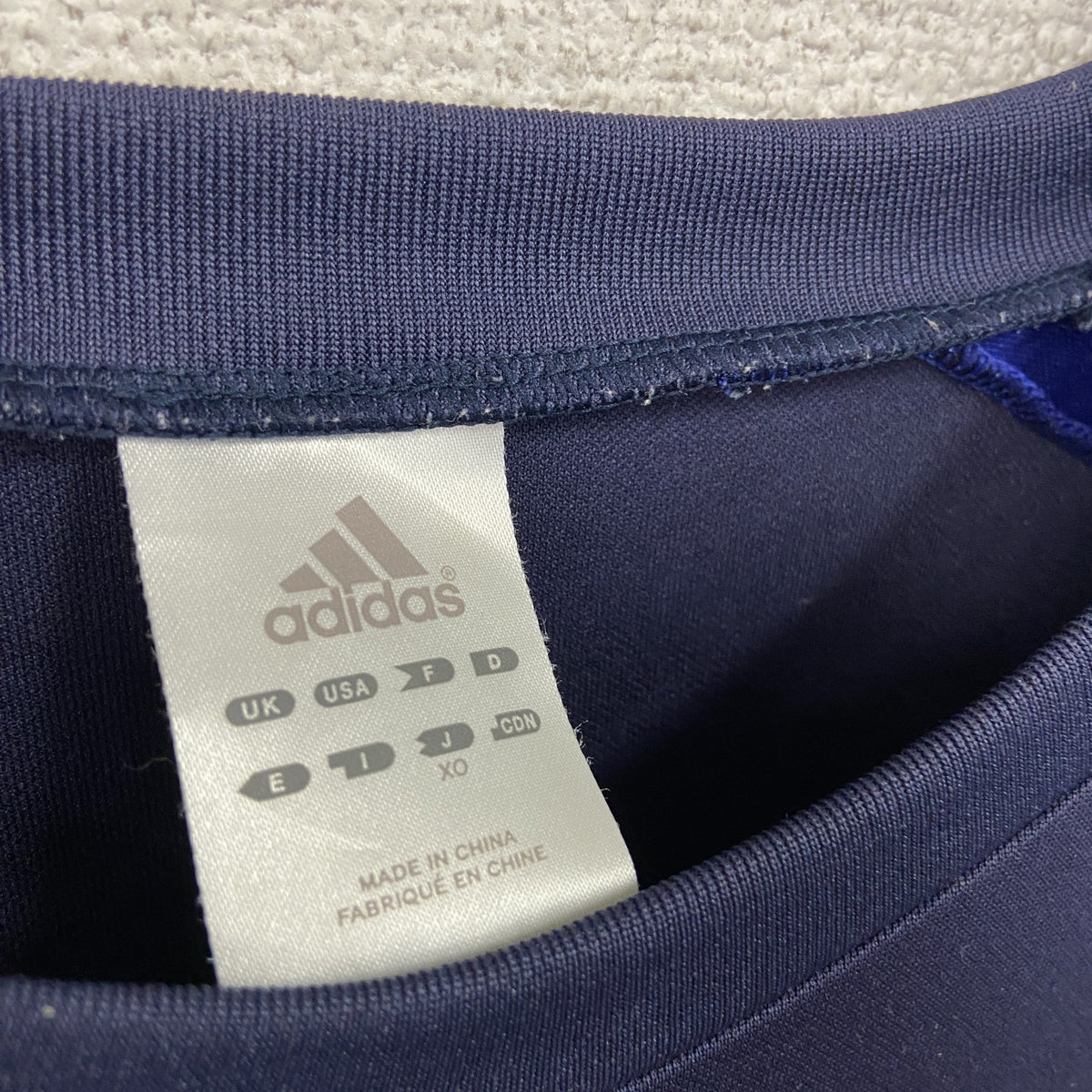 00s　adidas　アディダス　日本代表　半袖Tシャツ　ユニフォーム　フットボール　紺　ネイビー　XOサイズ　古着