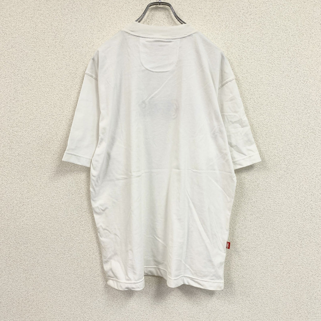 ECKO UNLTD.　エコーアンリミテッド　半袖プリントTシャツ　刺繍ロゴ　ワンポイント　白　ホワイト　Lサイズ　古着