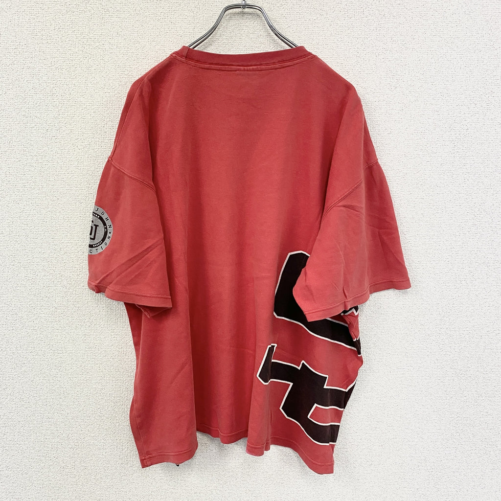 Sean Jhon　ショーンジョン　半袖プリントTシャツ　赤　レッド　XXLサイズ　古着
