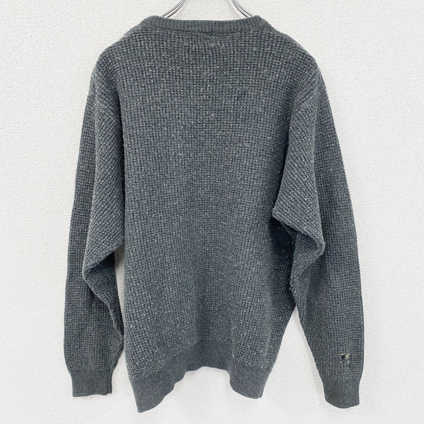 L.L.Bean　エルエルビーン　コットンニットセーター　グレー　Lサイズ