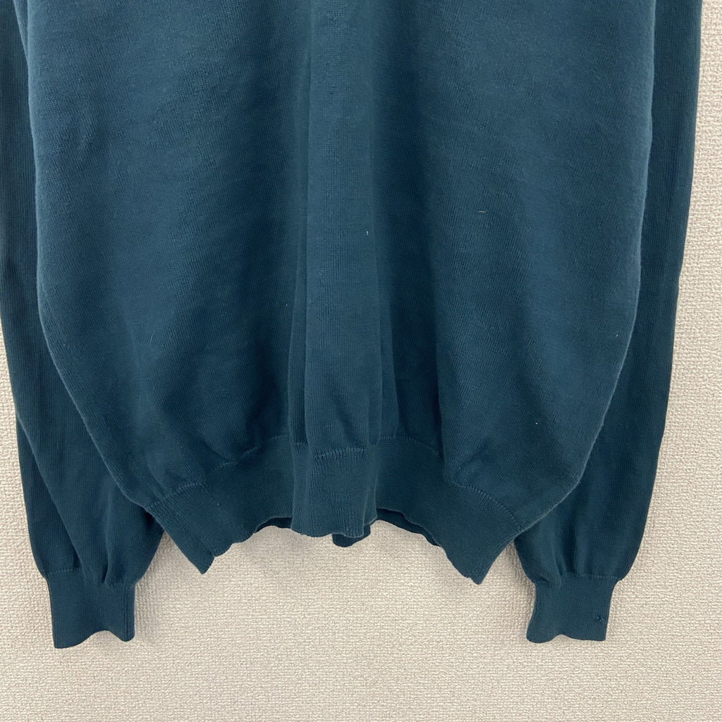 90s　Kappa　カッパ　コットンニットセーター　ヴィンテージ　青　ブルー　Lサイズ　古着