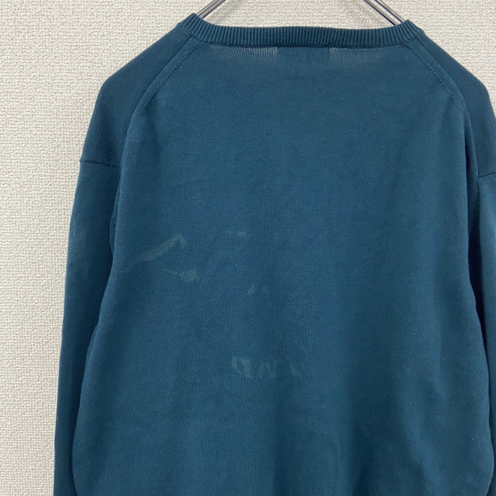 90s　Kappa　カッパ　コットンニットセーター　ヴィンテージ　青　ブルー　Lサイズ　古着