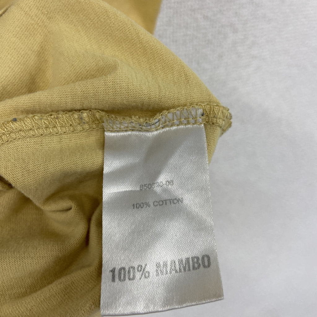 MAMBO　半袖プリントTシャツ　スカル　骸骨　黄色　イエロー　Lサイズ　古着