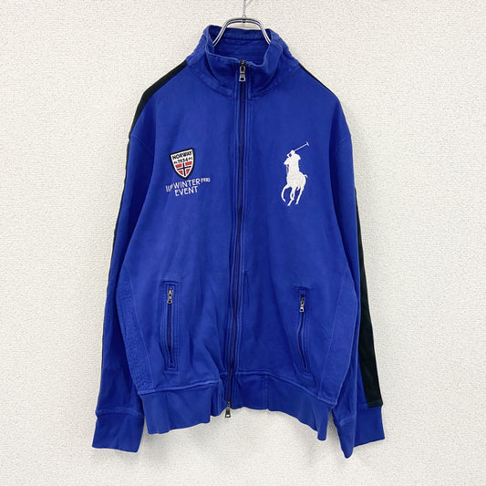 90s　Polo by Ralph Lauren　ポロバイラルフローレン　トラックジャケット/ジャージ　ヴィンテージ　ビッグポニー　青　ブルー　Lサイズ