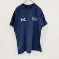 半袖プリントTシャツ　チャリティーTシャツ　両面プリント　紺　ネイビー　古着