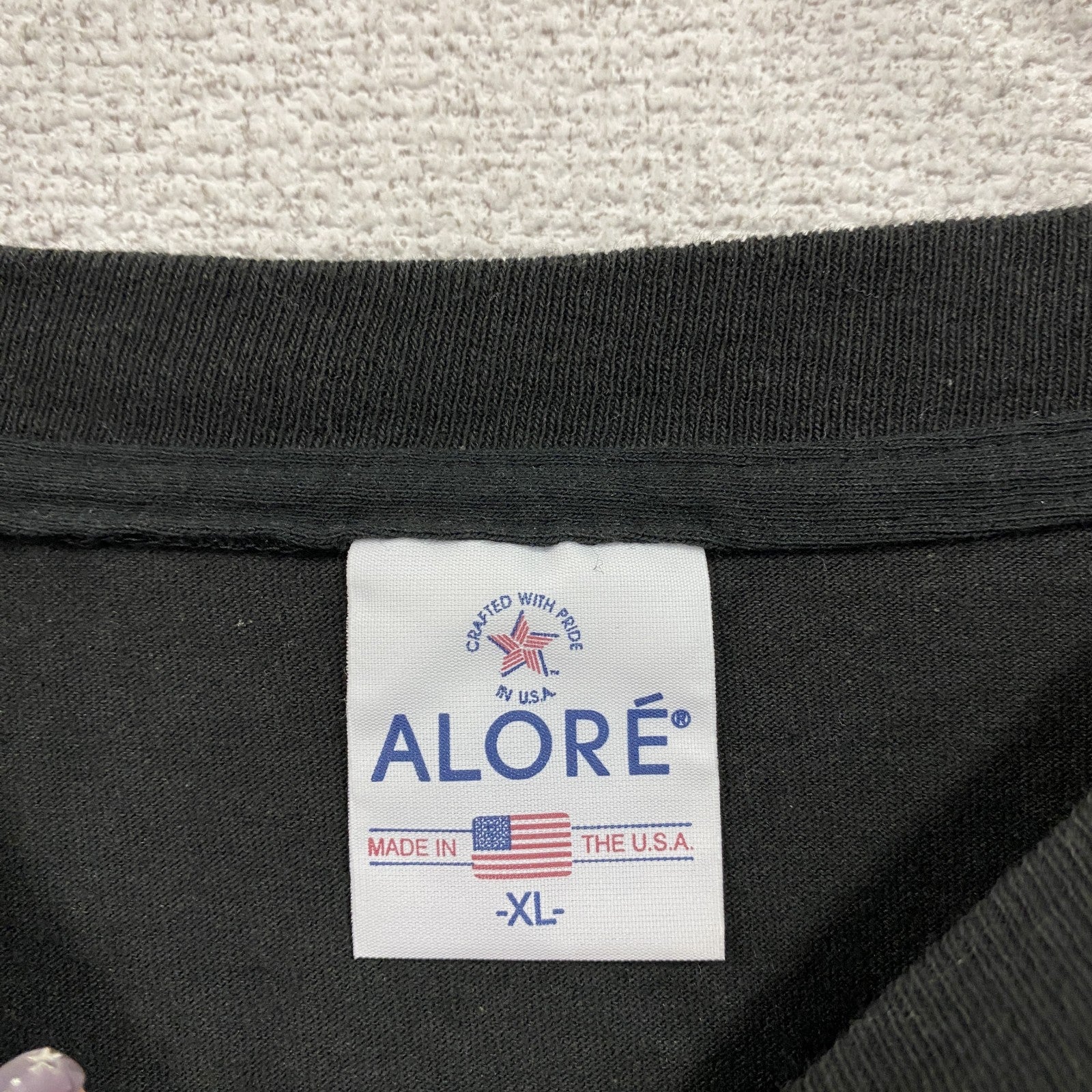 00s　ALORE　アローレ　長袖プリントTシャツ/ロンT　ヴィンテージ　黒　ブラック　XLサイズ　古着