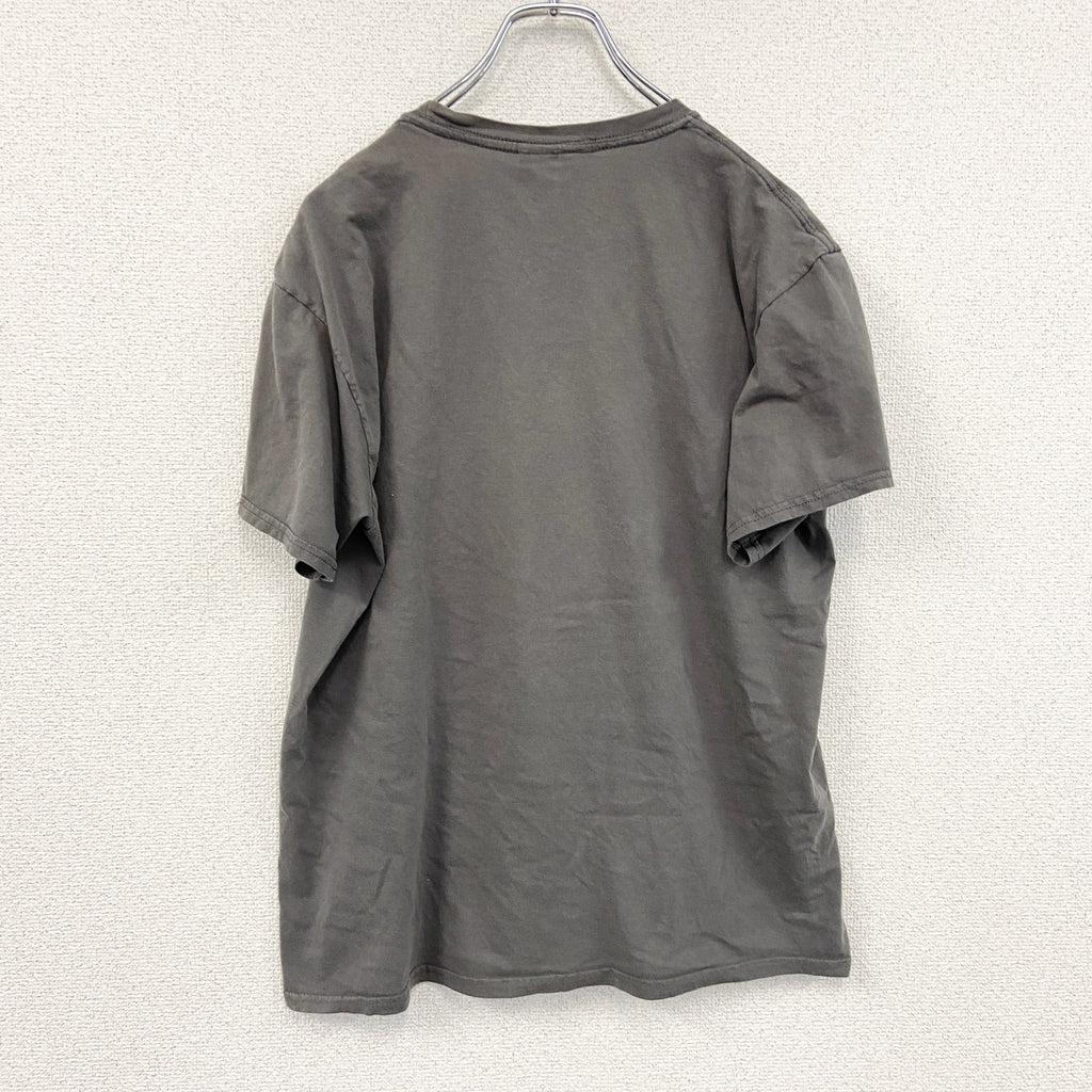 GILDAN　ギルダン　半袖プリントTシャツ　パロディT　灰色　グレー　Lサイズ カットソー メンズ コットン 古着