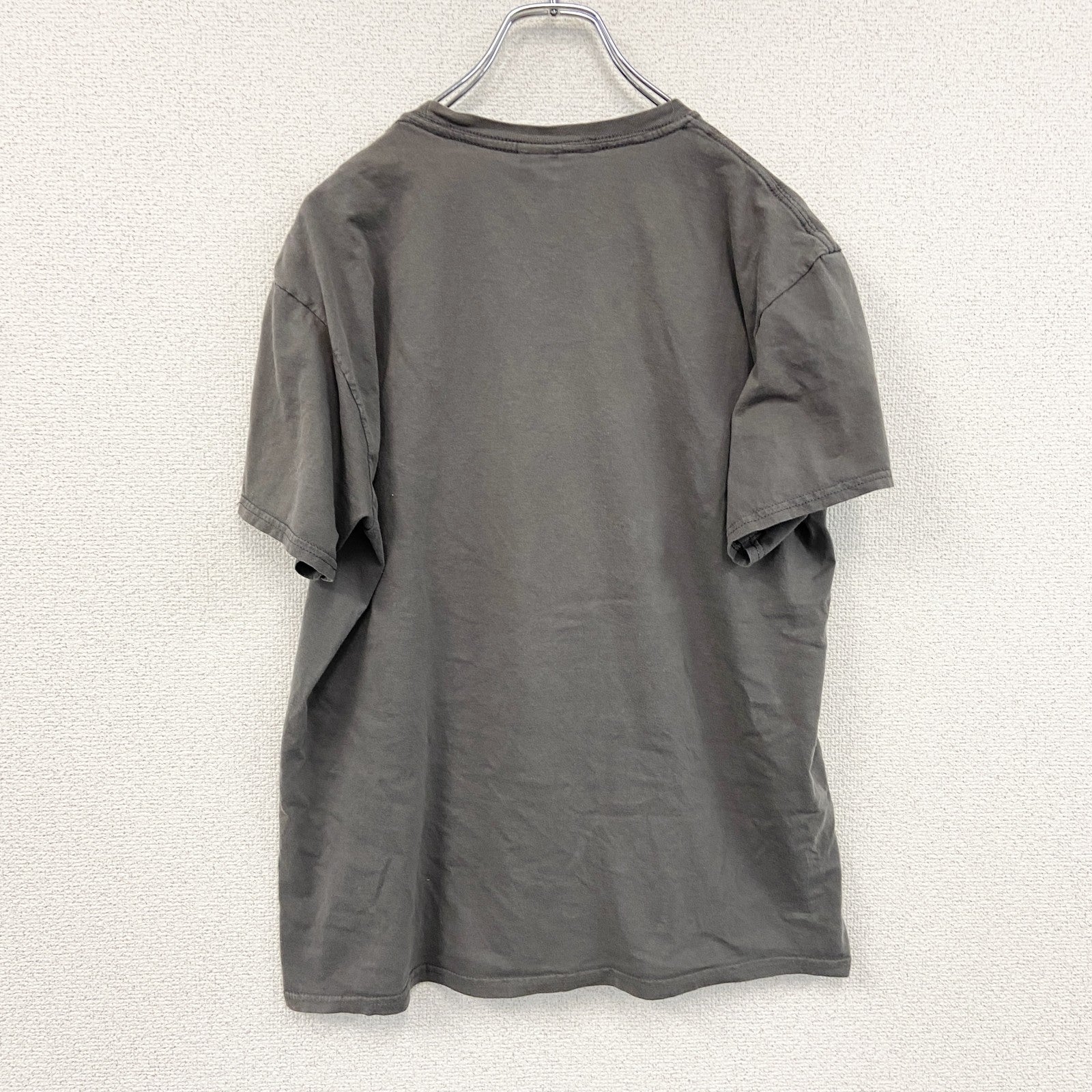 GILDAN　ギルダン　半袖プリントTシャツ　パロディT　灰色　グレー　Lサイズ カットソー メンズ コットン 古着