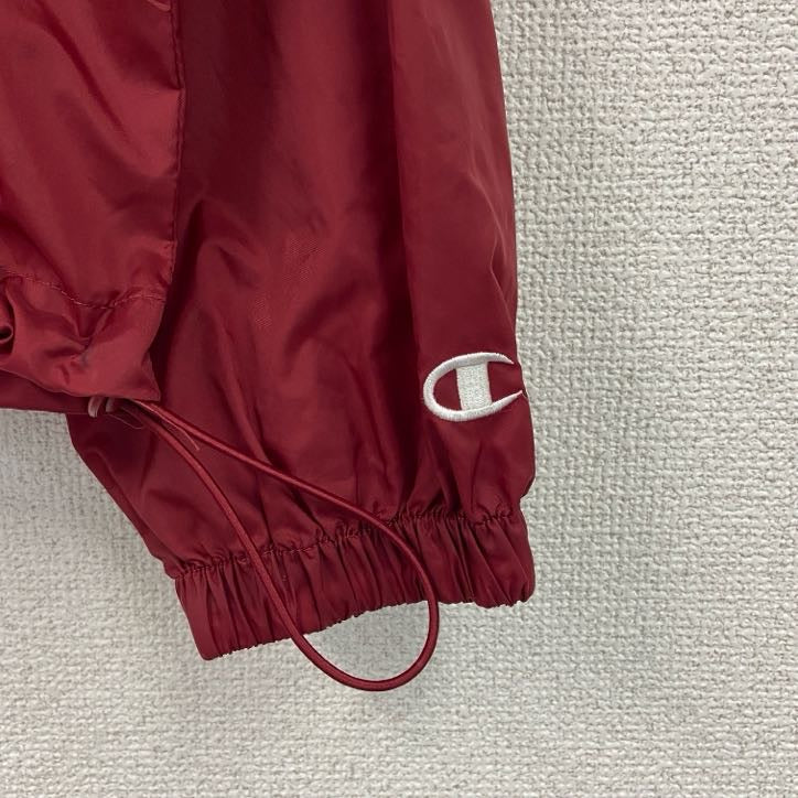 champion　チャンピオン　アノラックパーカー/フーディー　刺繍ロゴ　赤　レッド　Lサイズ　古着